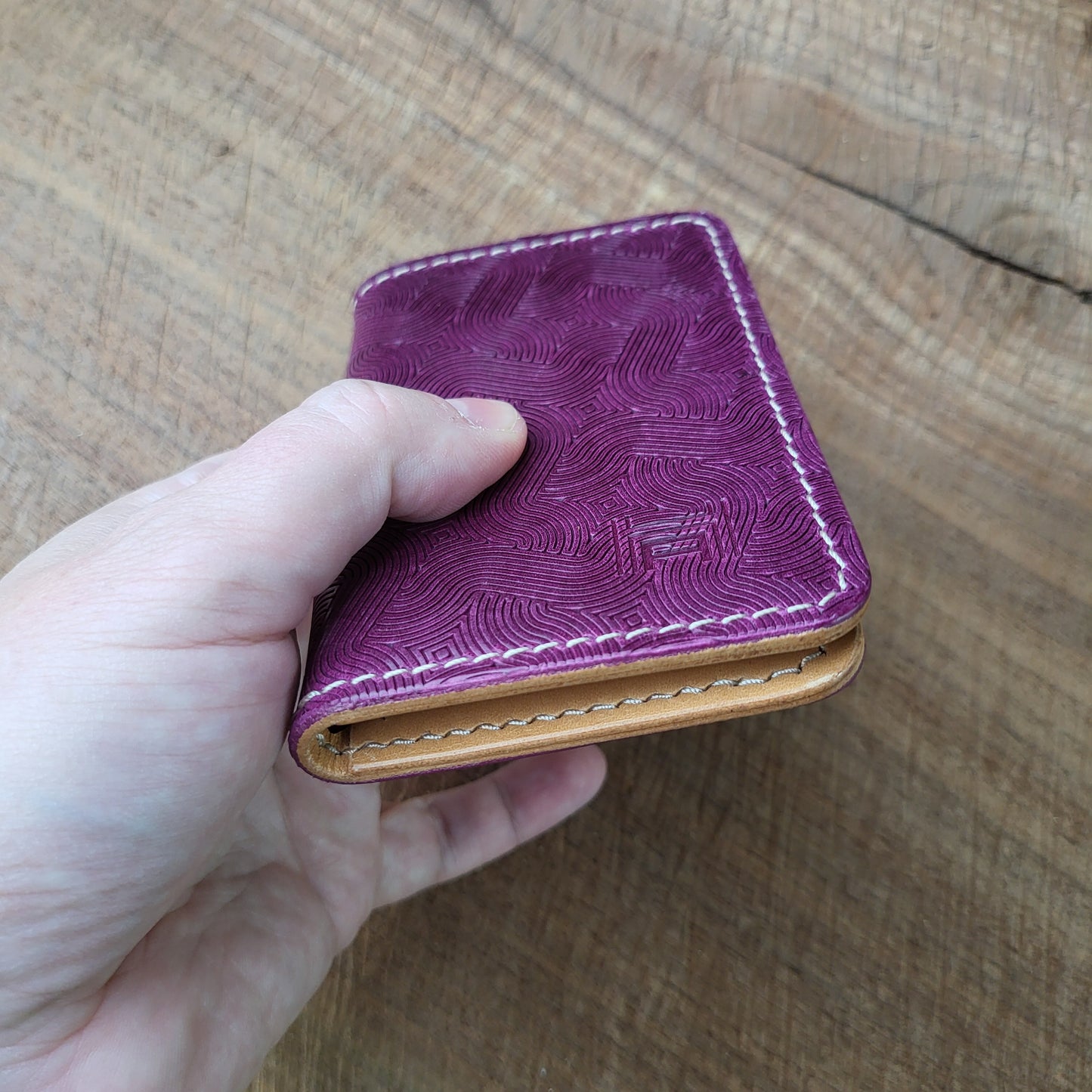 Vertical Curved Cross Card Wallet