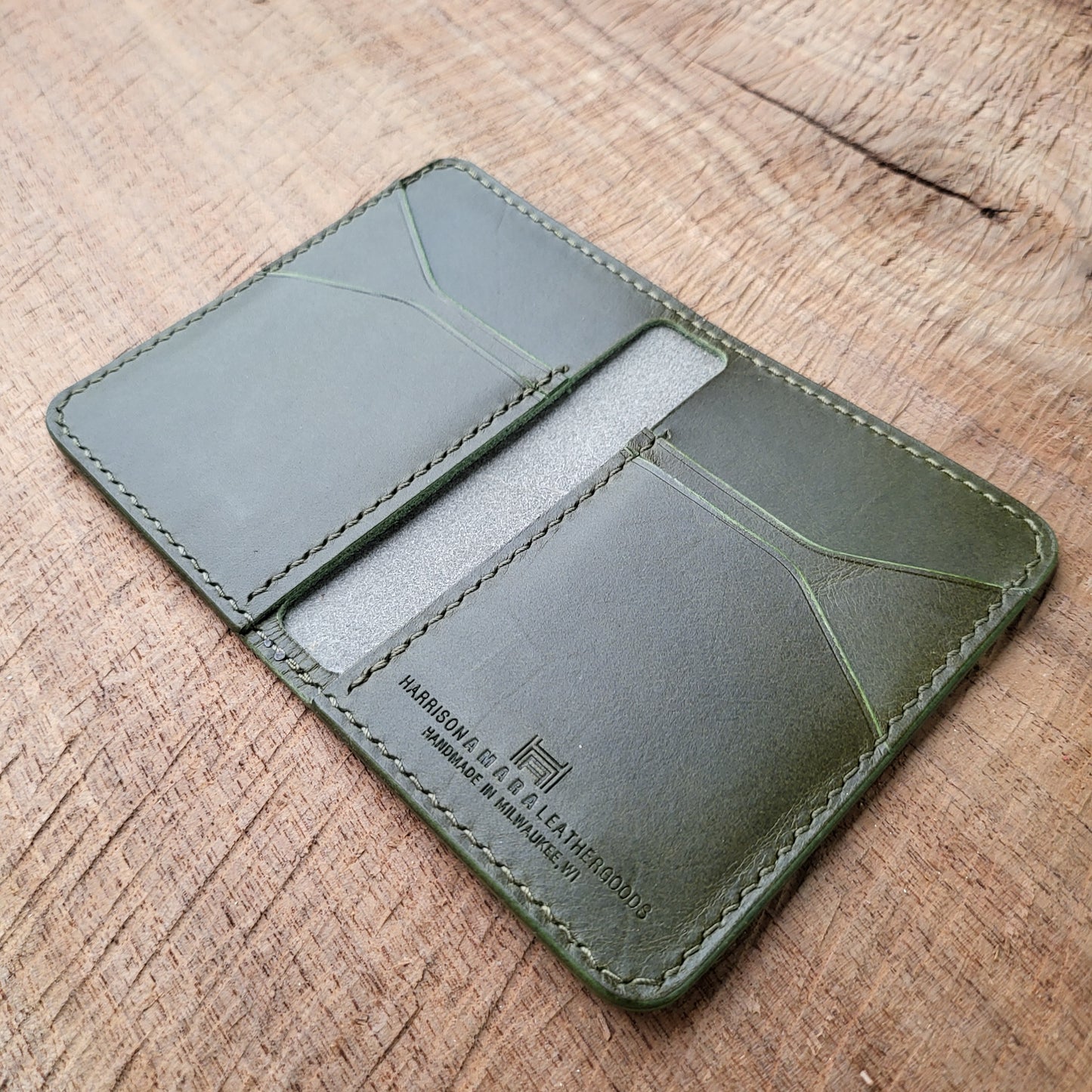 Vertical Curved Cross Card Wallet