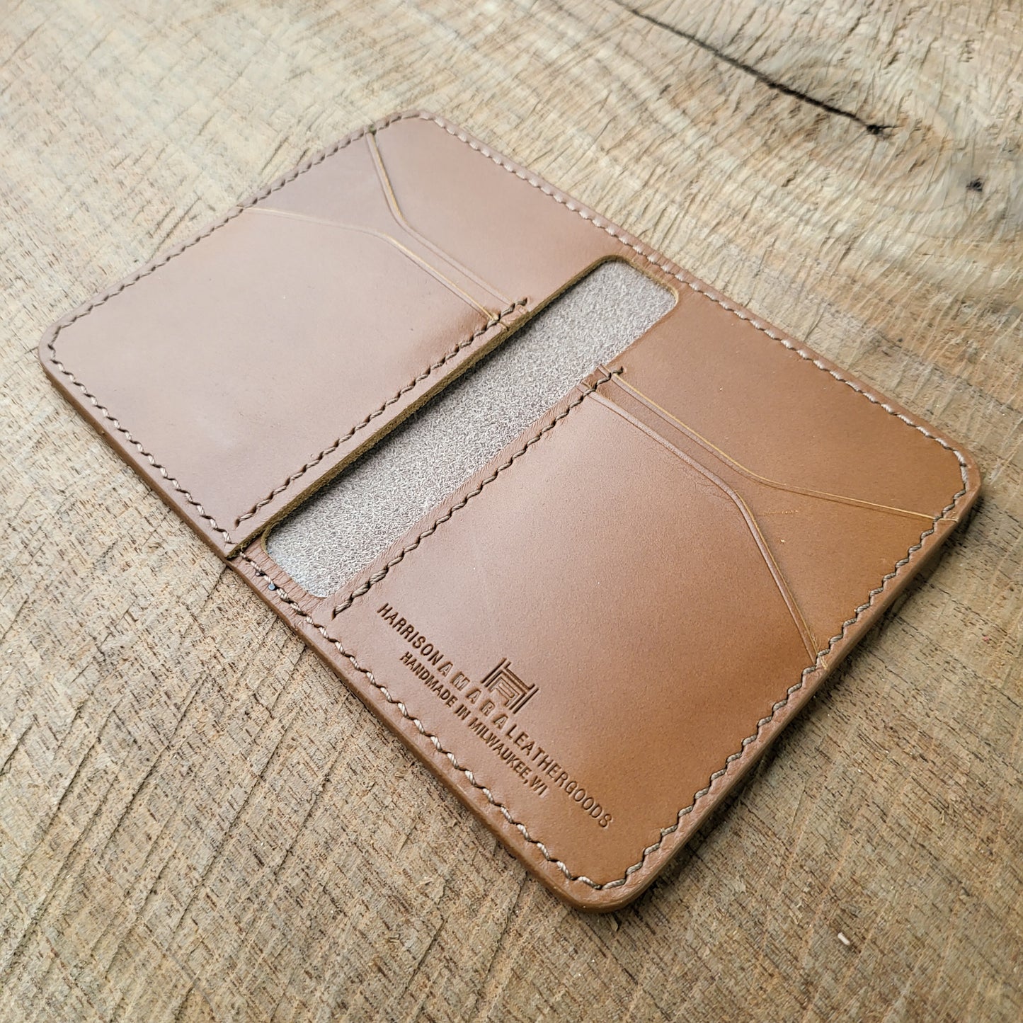 Vertical Curved Cross Card Wallet