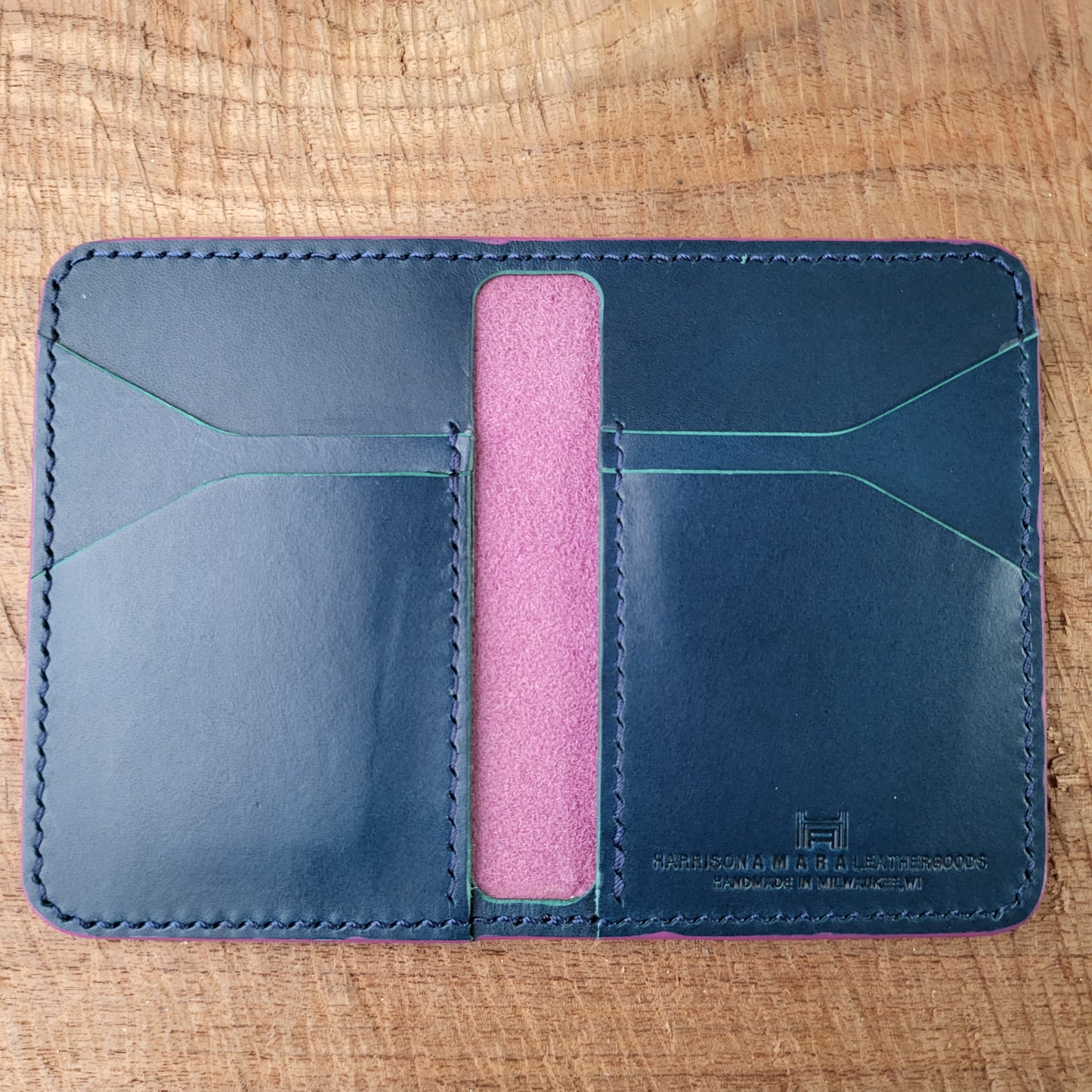 Vertical Curved Cross Card Wallet