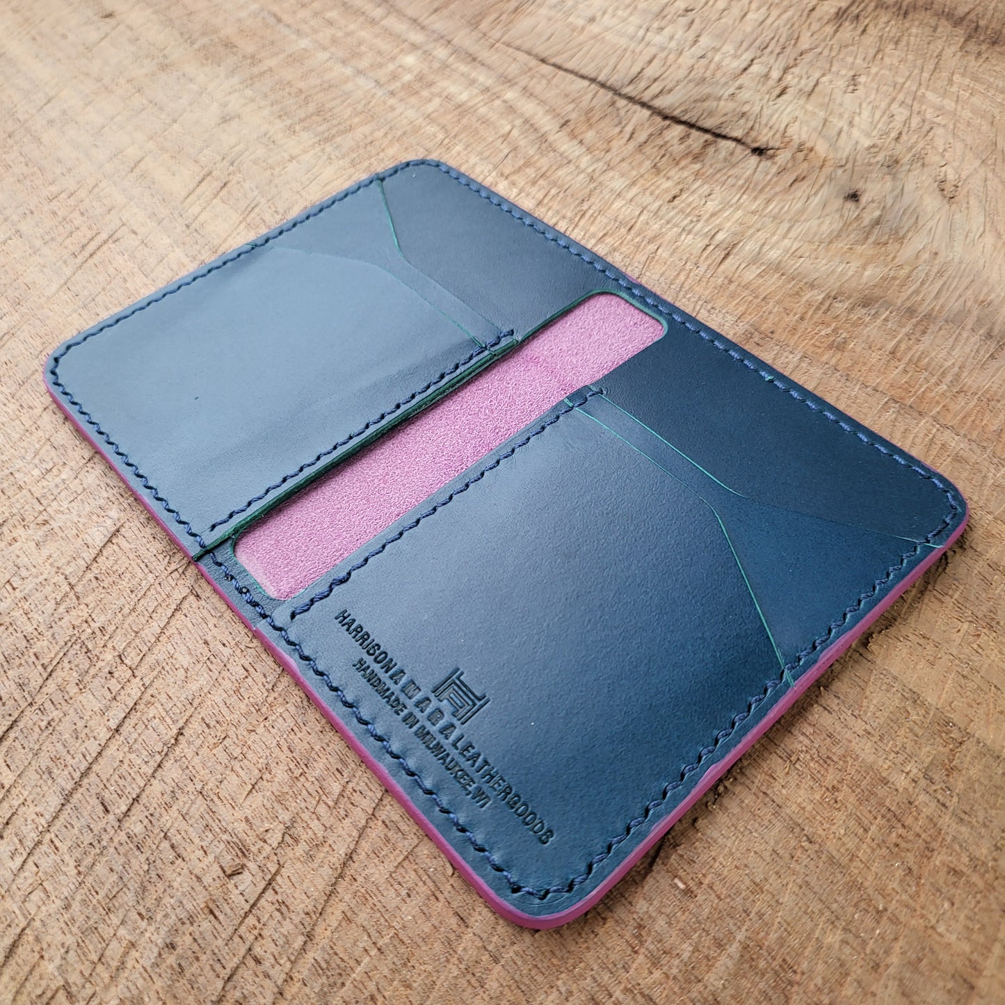 Vertical Curved Cross Card Wallet