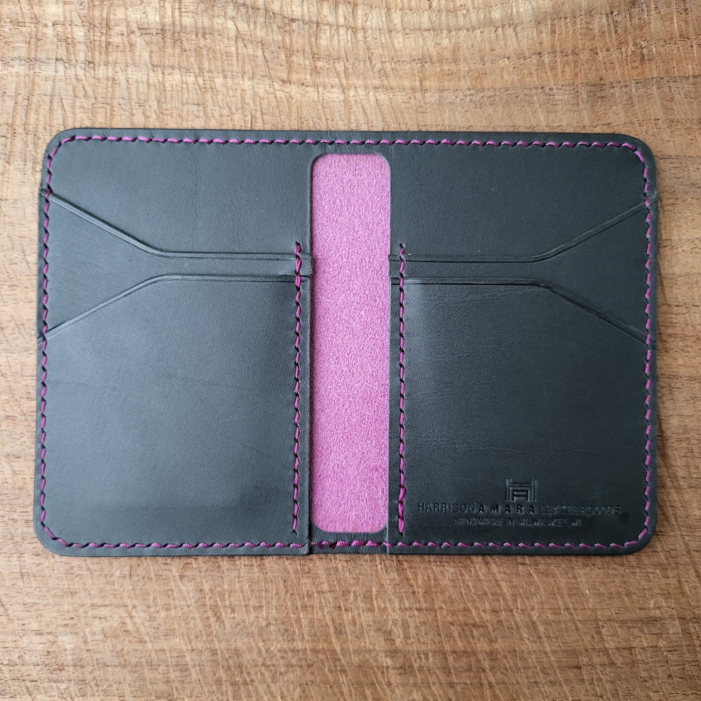 Vertical Curved Cross Card Wallet