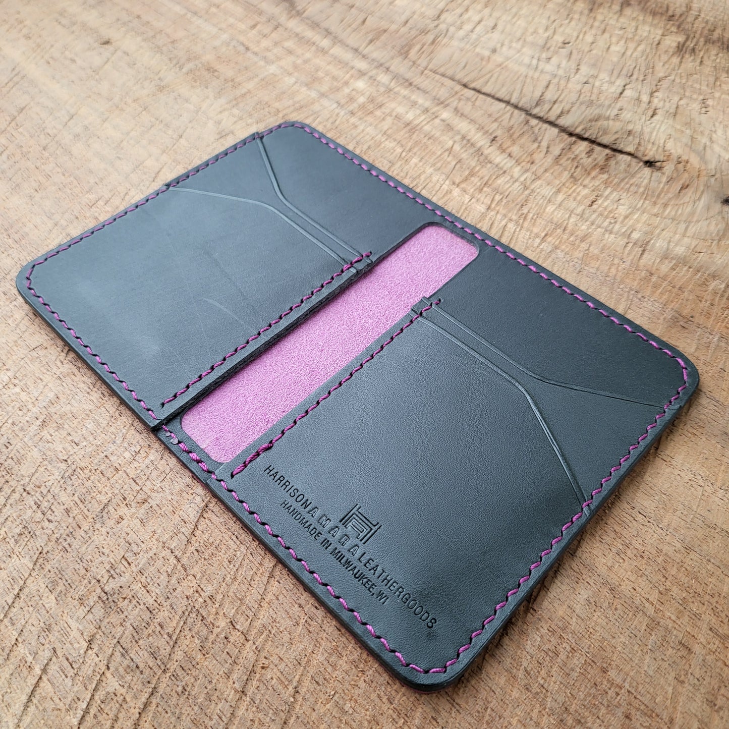 Vertical Curved Cross Card Wallet