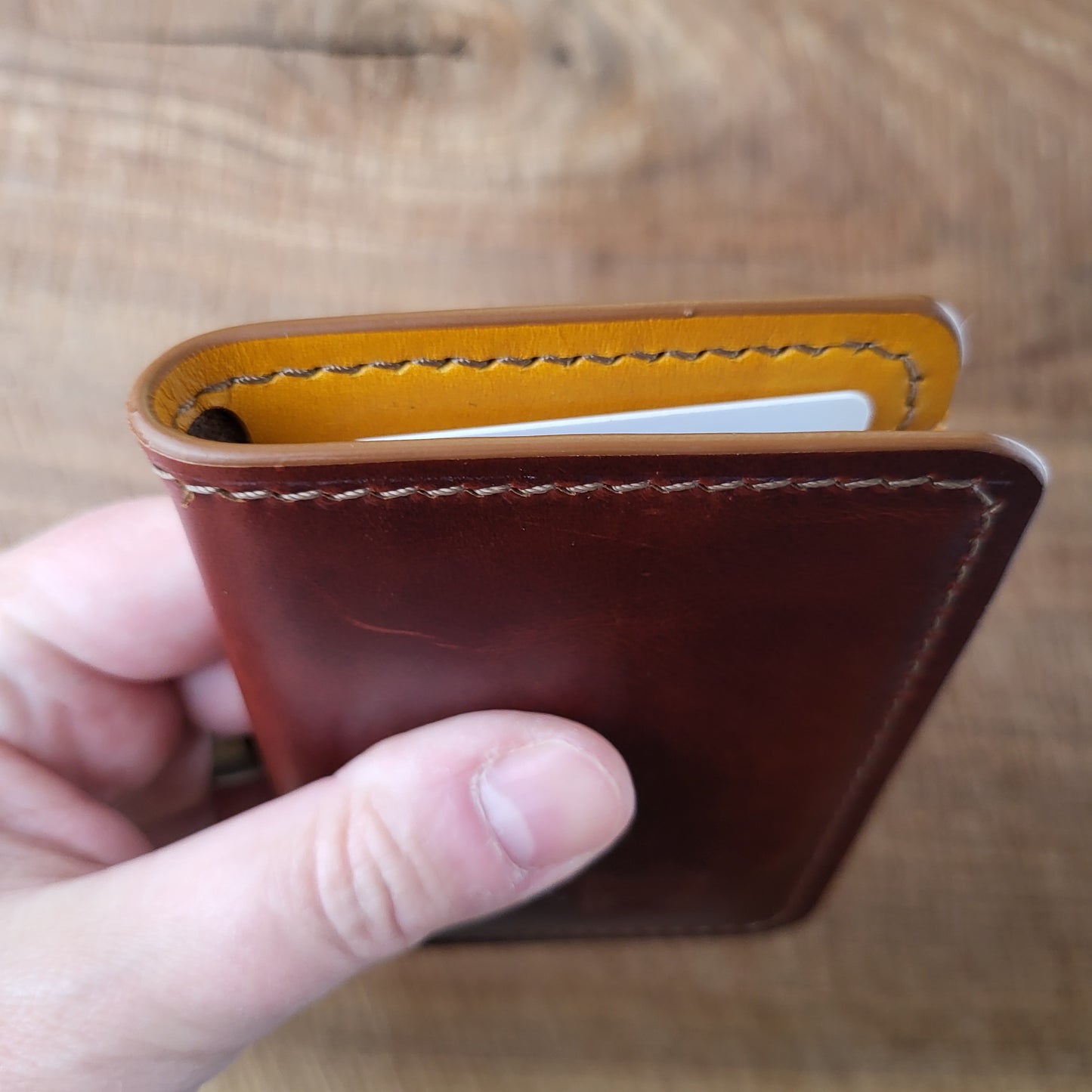 Vertical Curved Cross Card Wallet