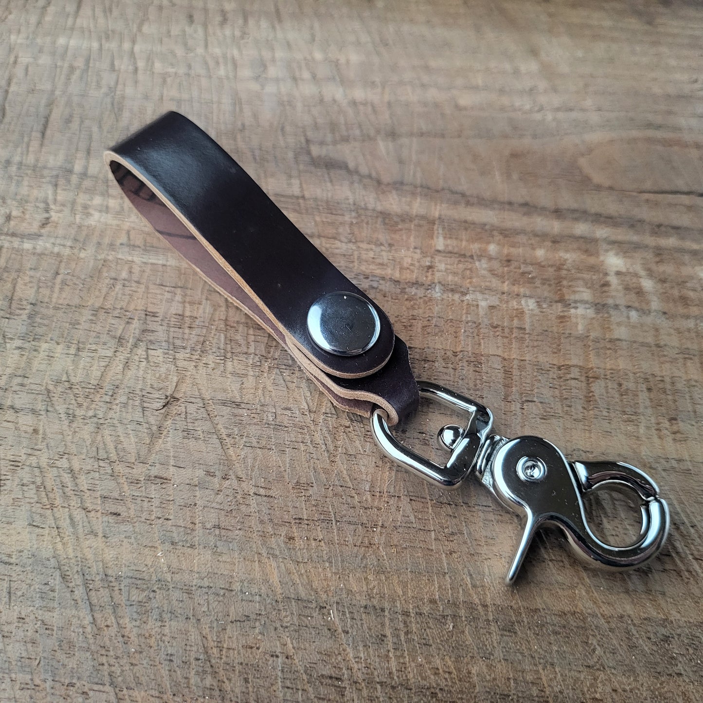 Shell Cordovan Leather Keychain