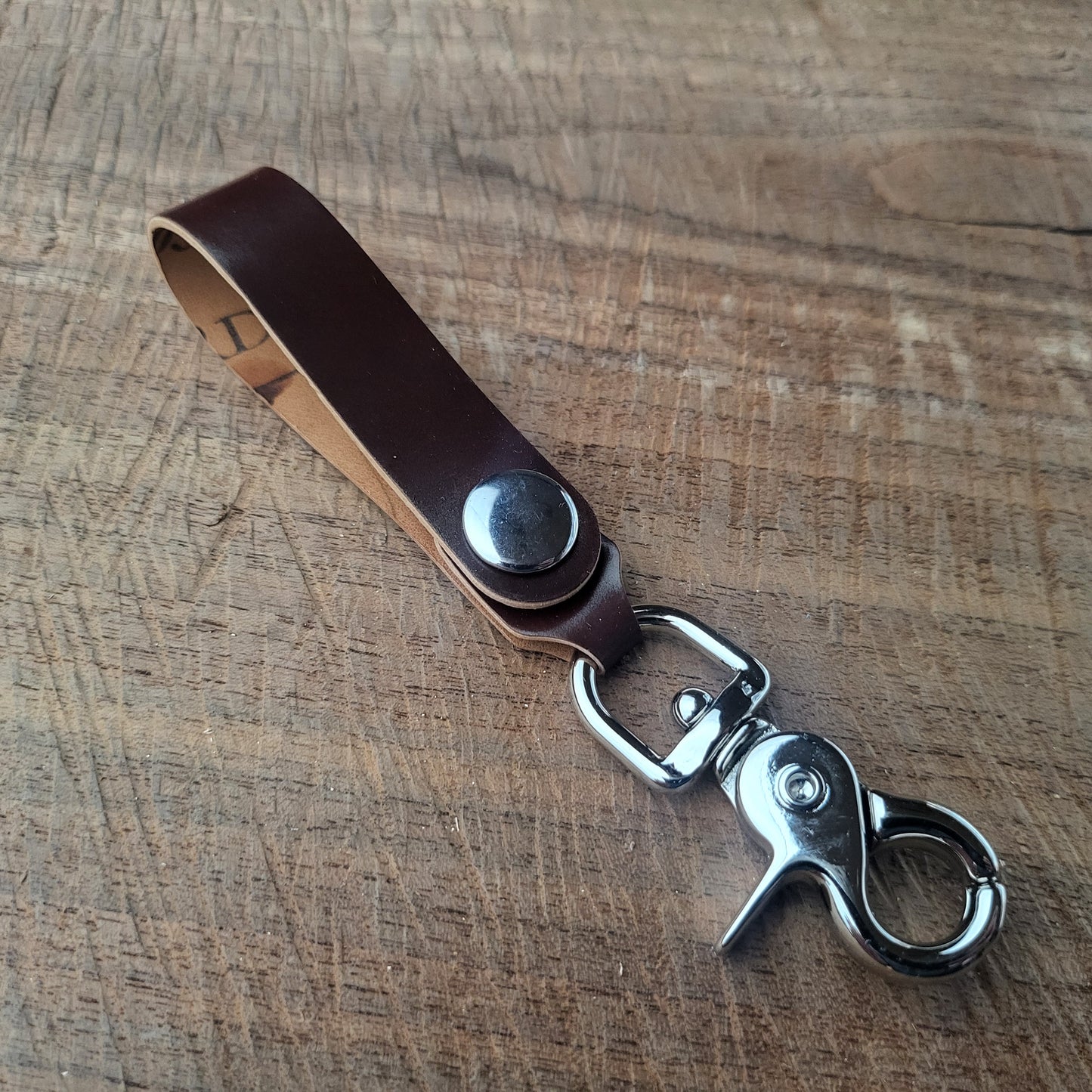 Shell Cordovan Leather Keychain