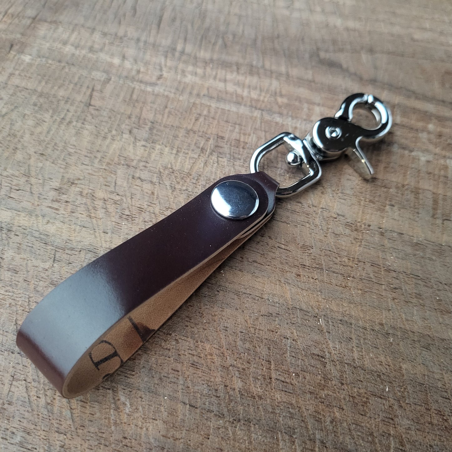 Shell Cordovan Leather Keychain