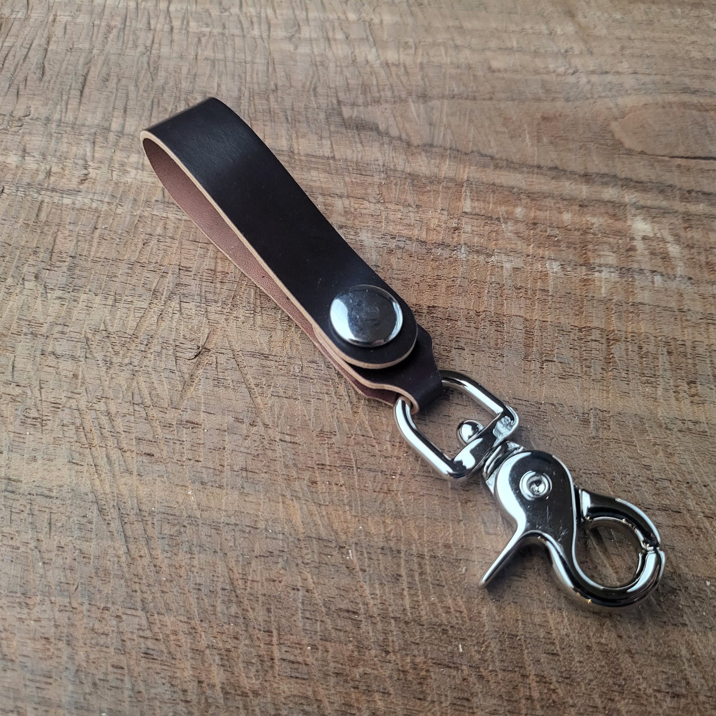 Shell Cordovan Leather Keychain