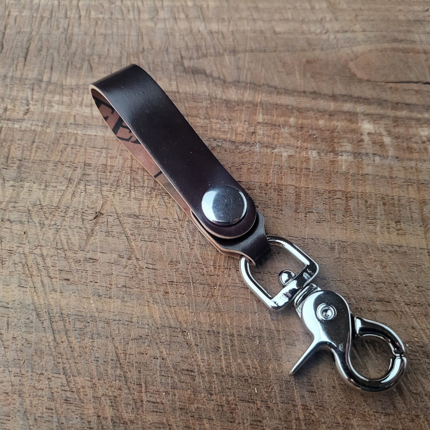 Shell Cordovan Leather Keychain