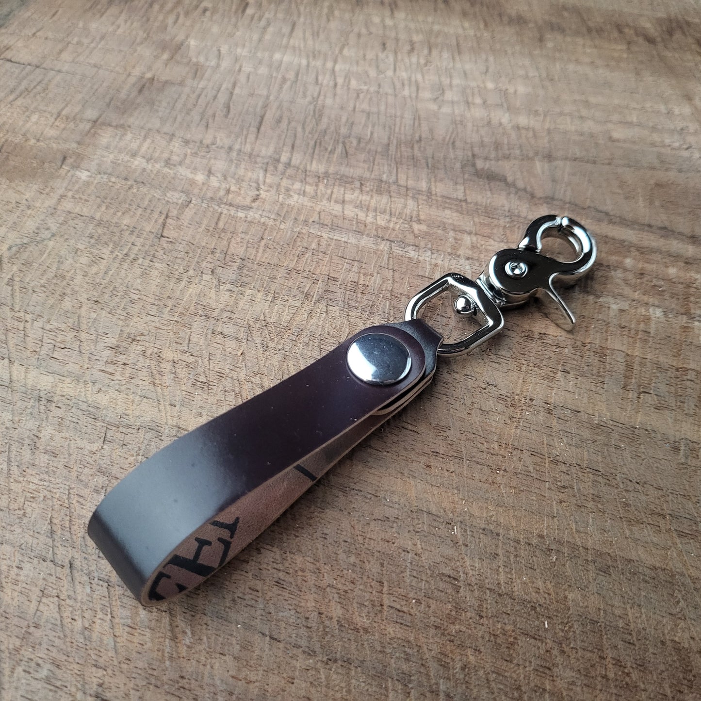 Shell Cordovan Leather Keychain