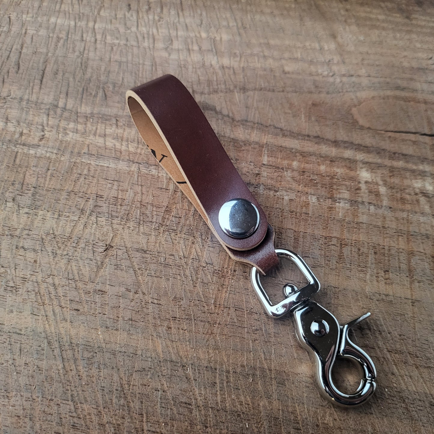 Shell Cordovan Leather Keychain