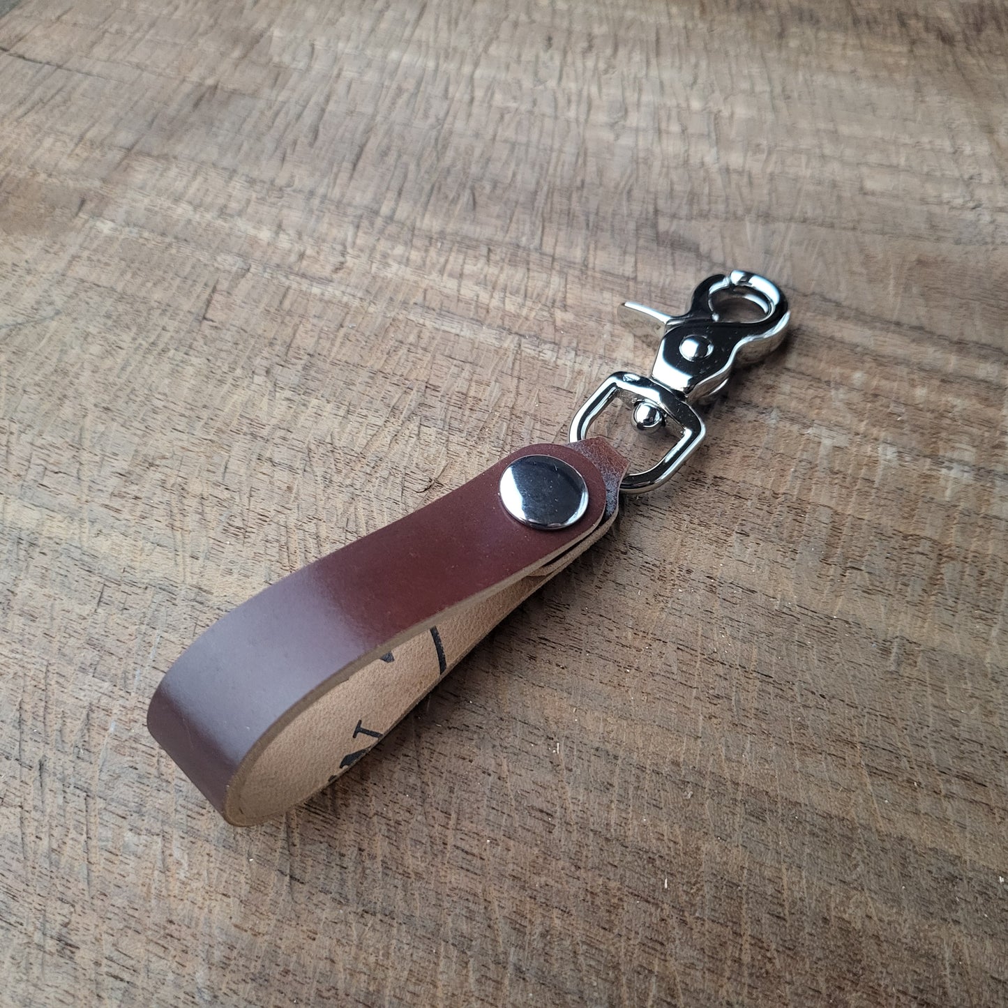 Shell Cordovan Leather Keychain