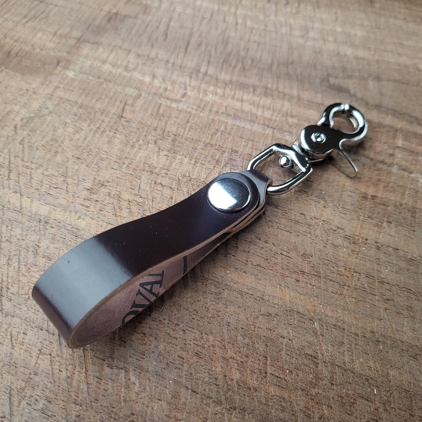 Shell Cordovan Leather Keychain