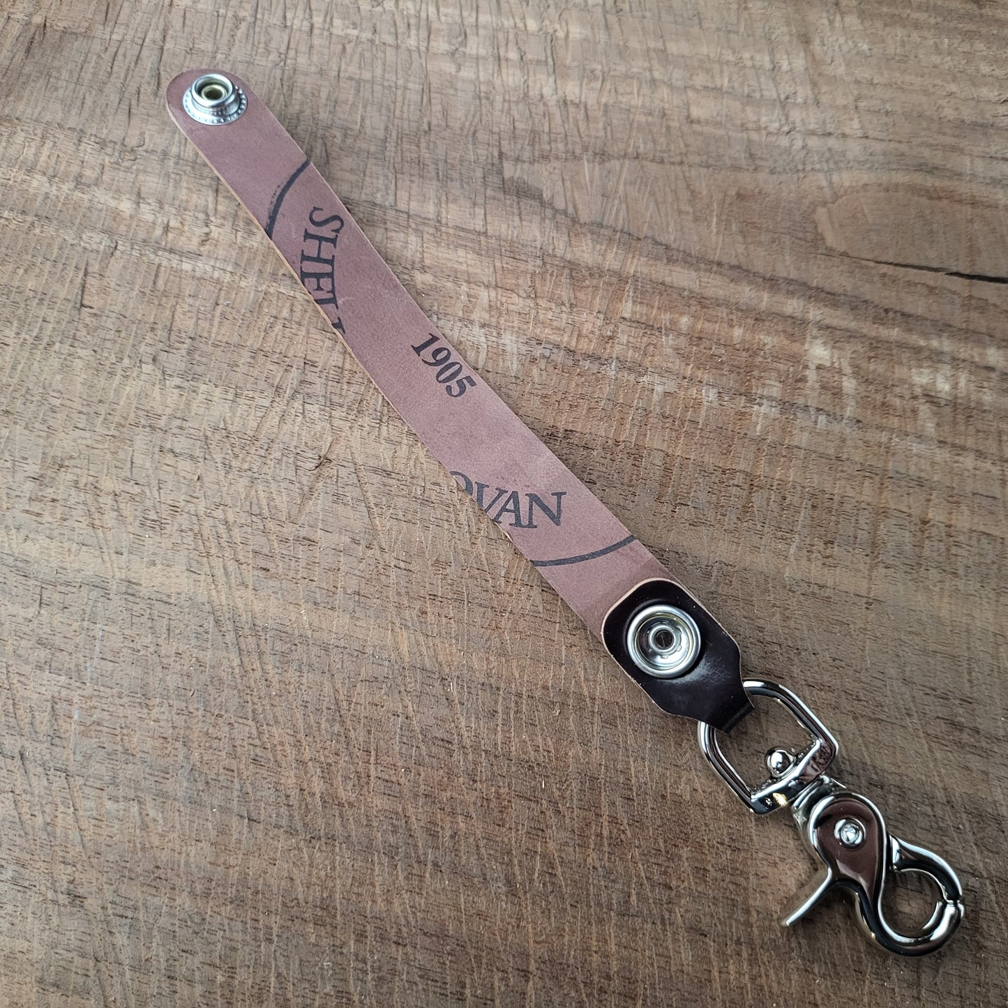 Shell Cordovan Leather Keychain