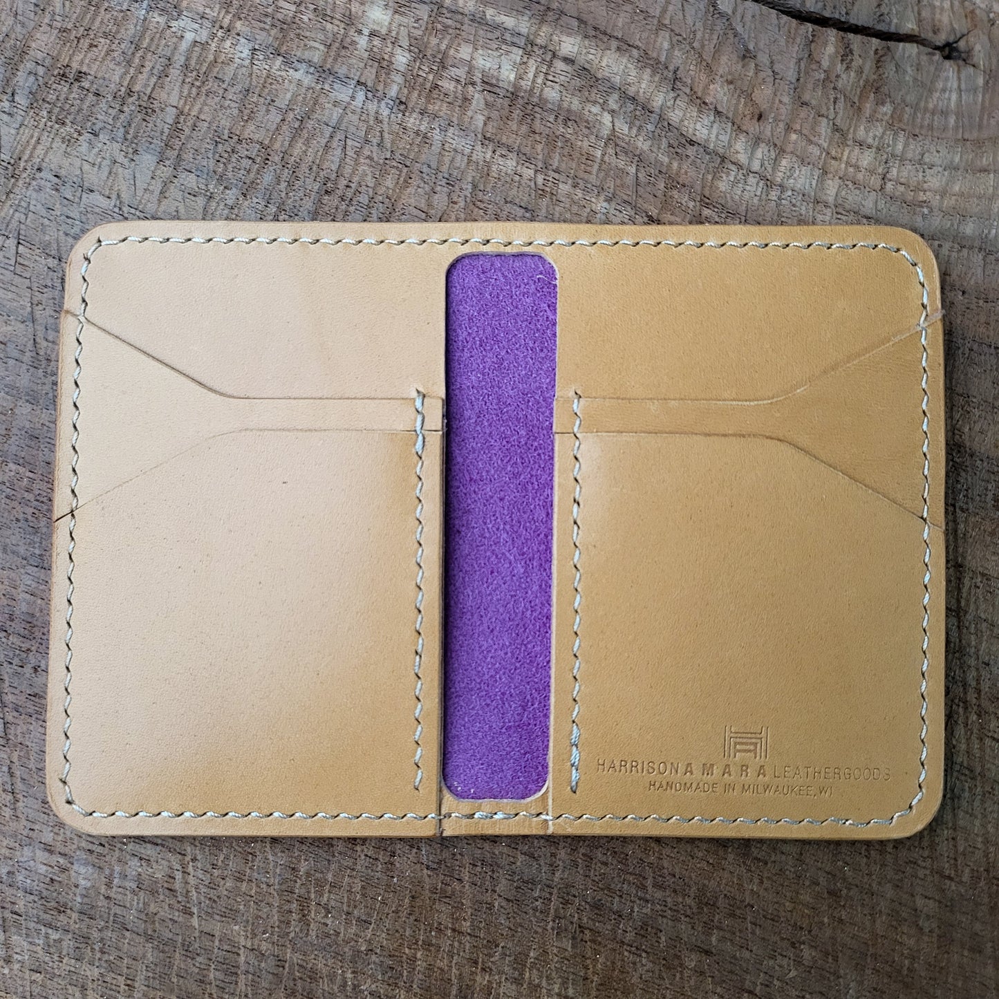 Vertical Curved Cross Card Wallet