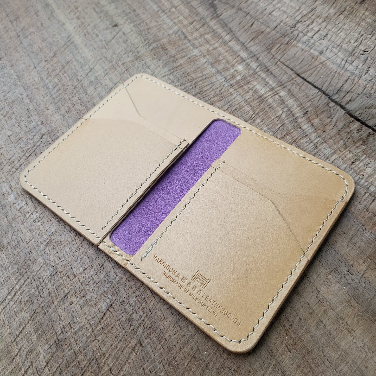 Vertical Curved Cross Card Wallet