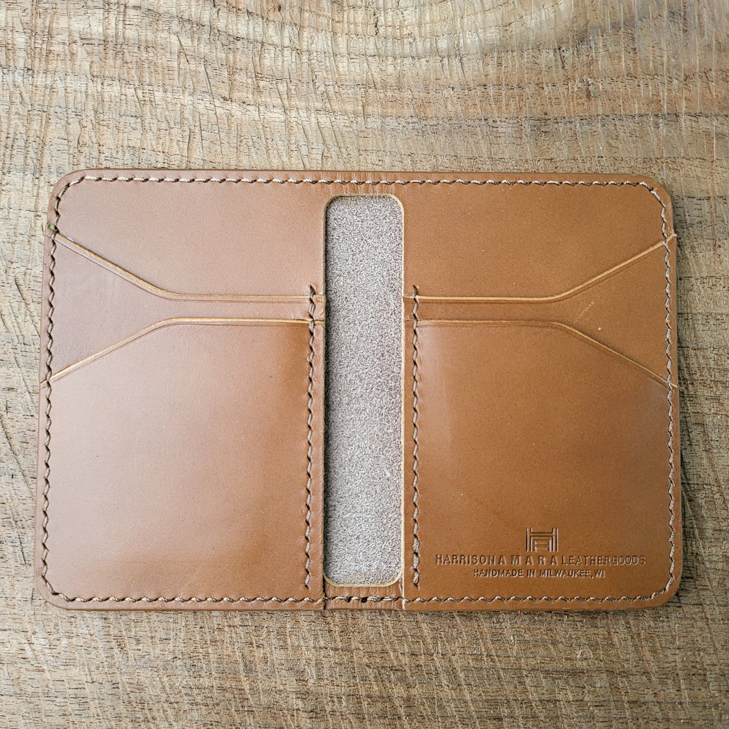 Vertical Curved Cross Card Wallet