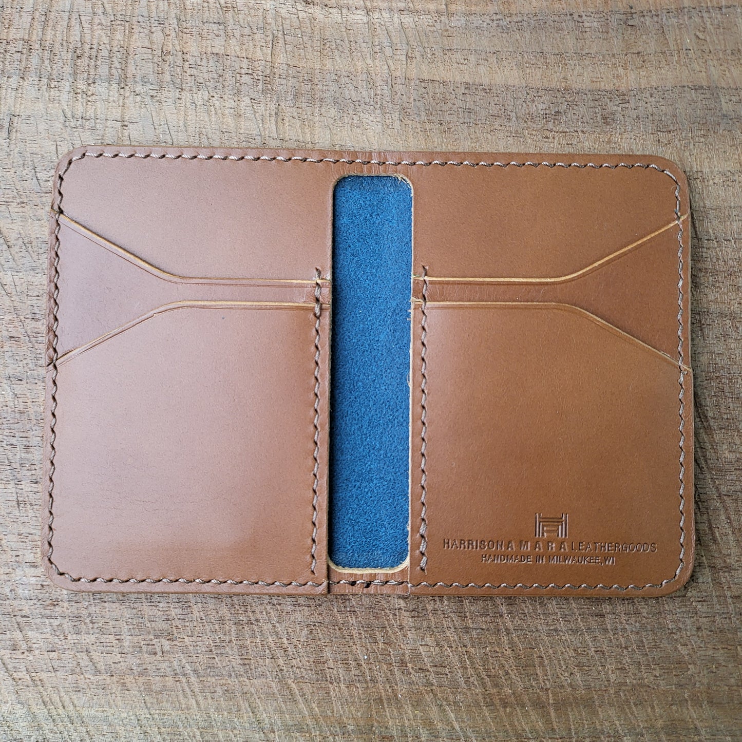 Vertical Curved Cross Card Wallet