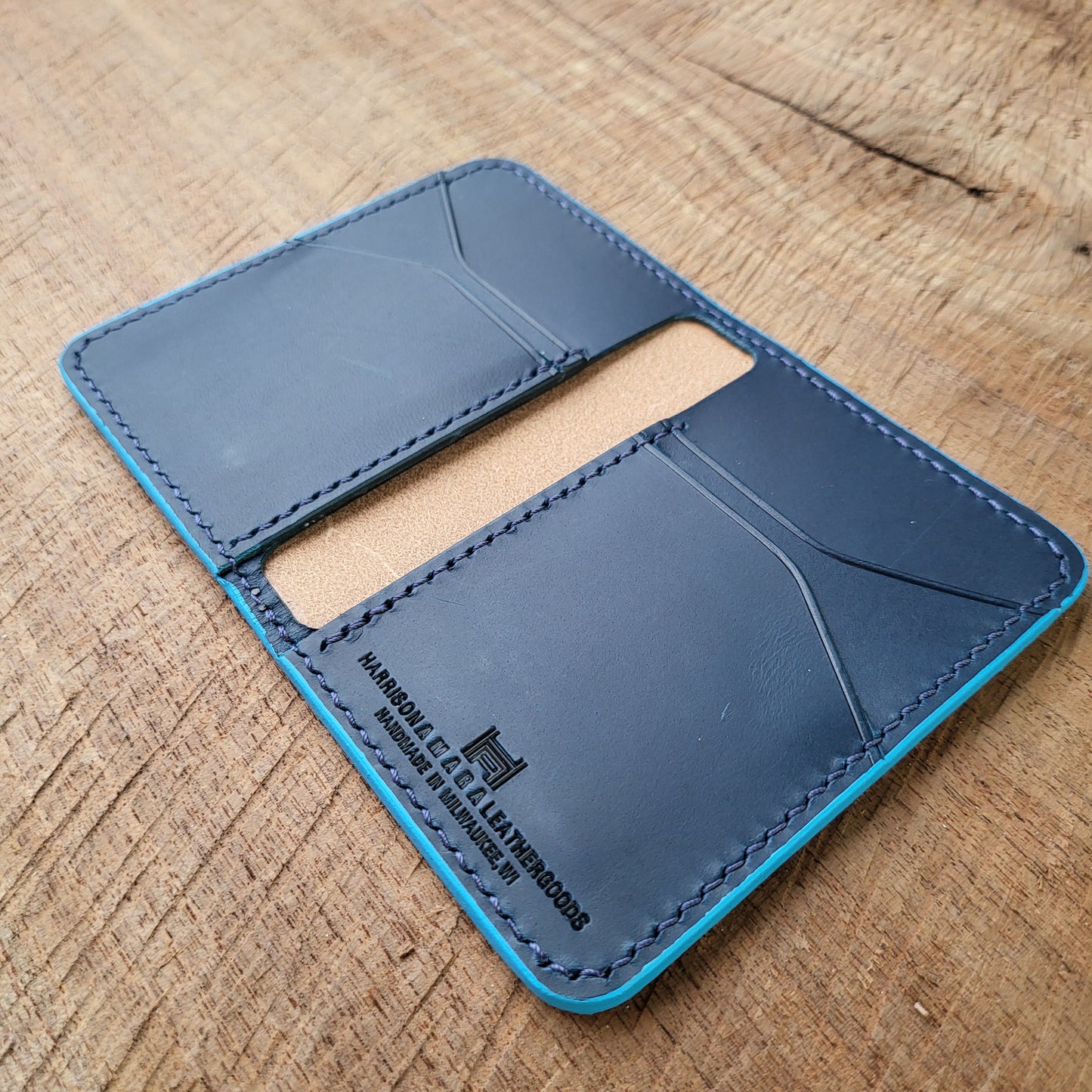 Vertical Curved Cross Card Wallet