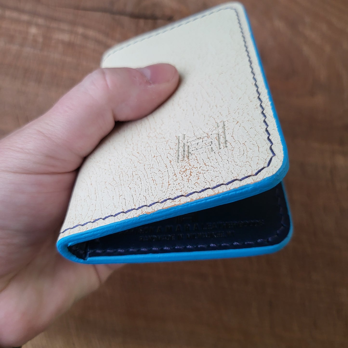 Vertical Curved Cross Card Wallet