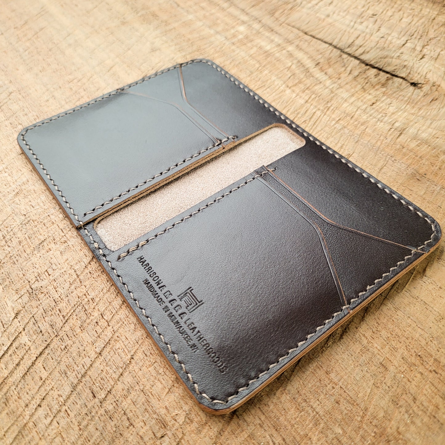 Vertical Curved Cross Card Wallet