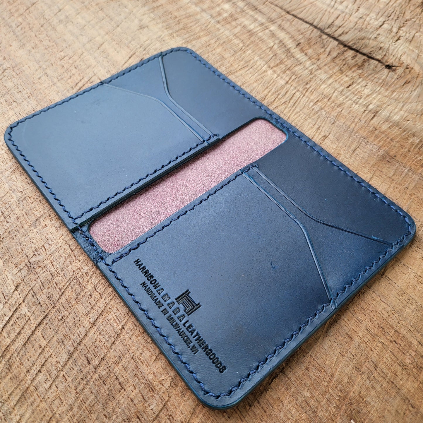 Vertical Curved Cross Card Wallet